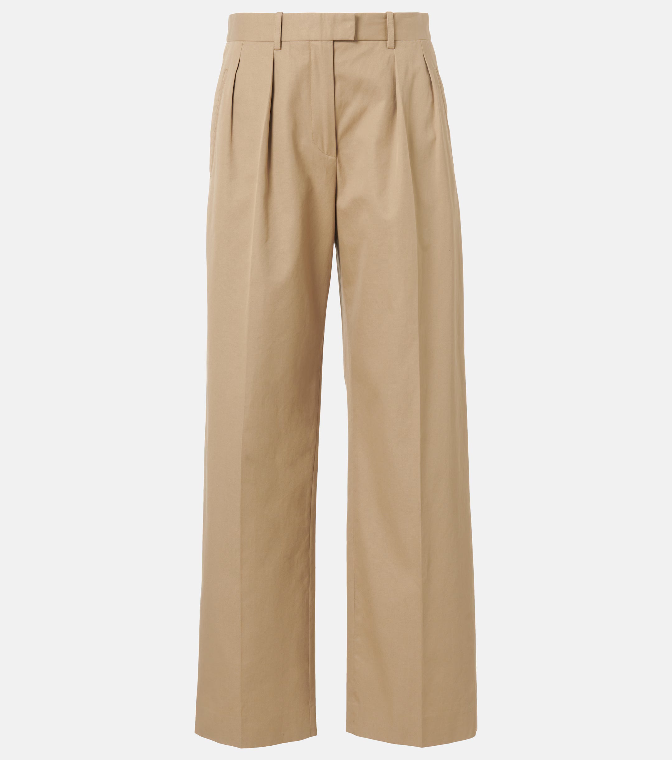 Women's High-Waist Wide-Leg Pleated Trousers
