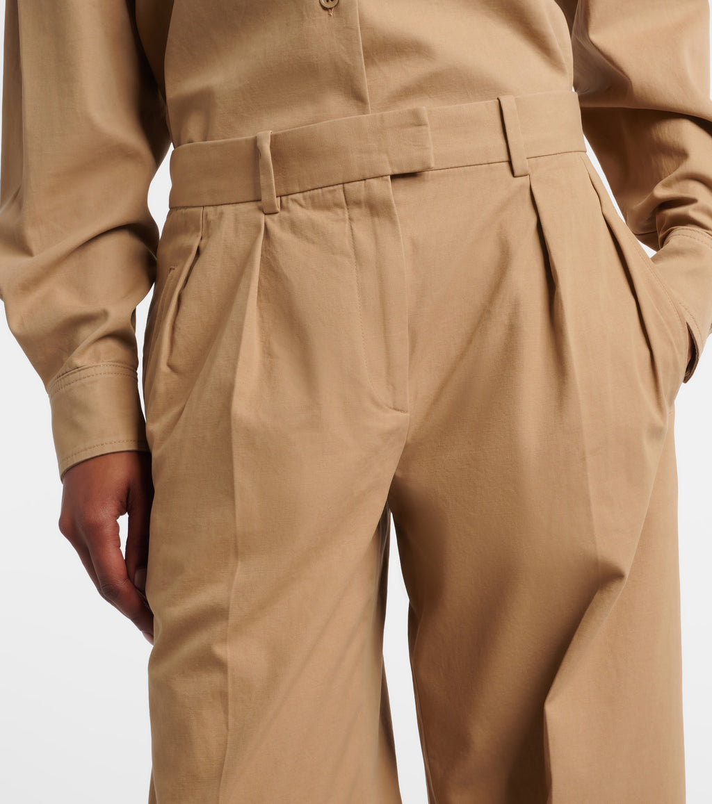 Women's High-Waist Wide-Leg Pleated Trousers