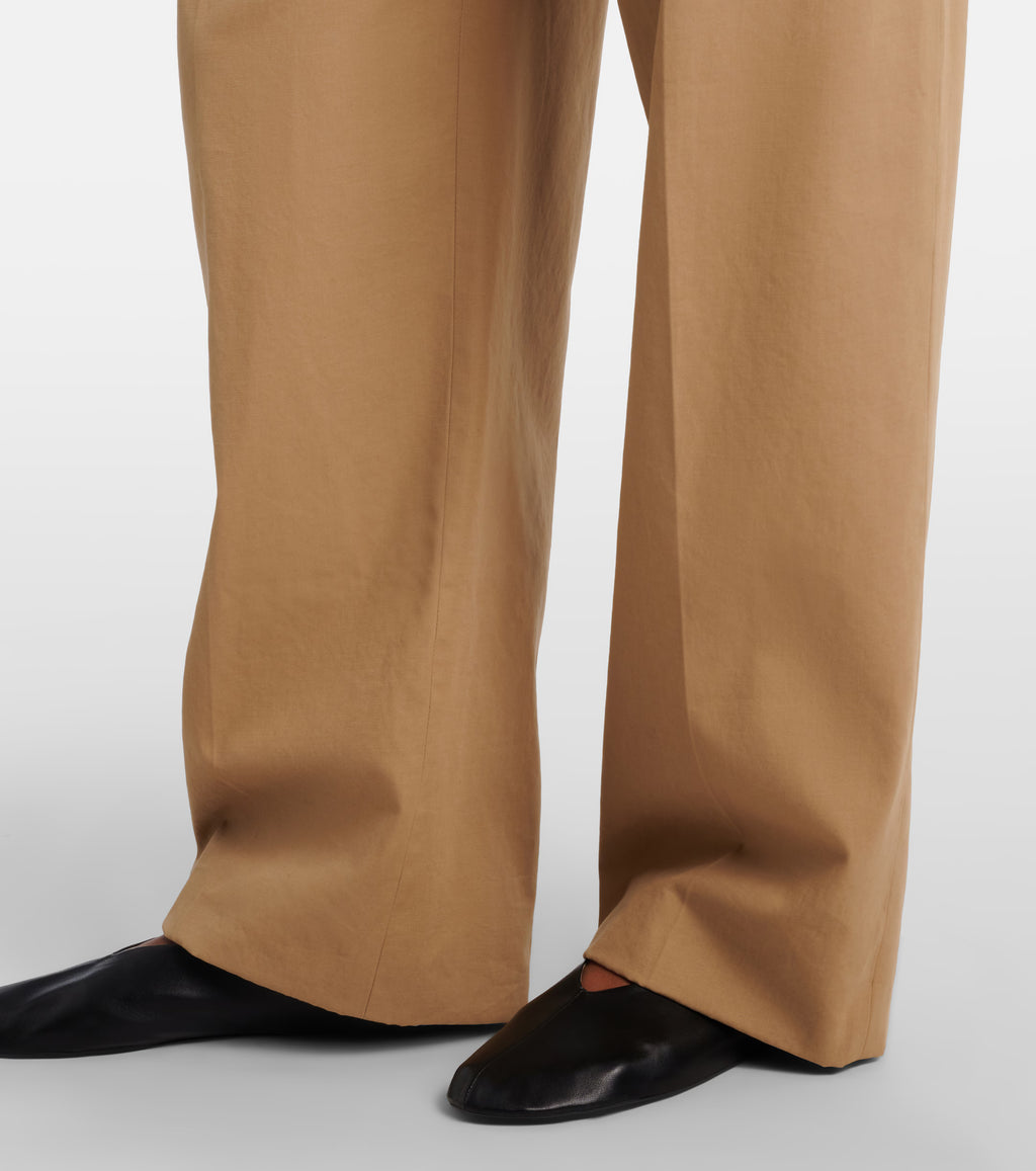 Women's High-Waist Wide-Leg Pleated Trousers