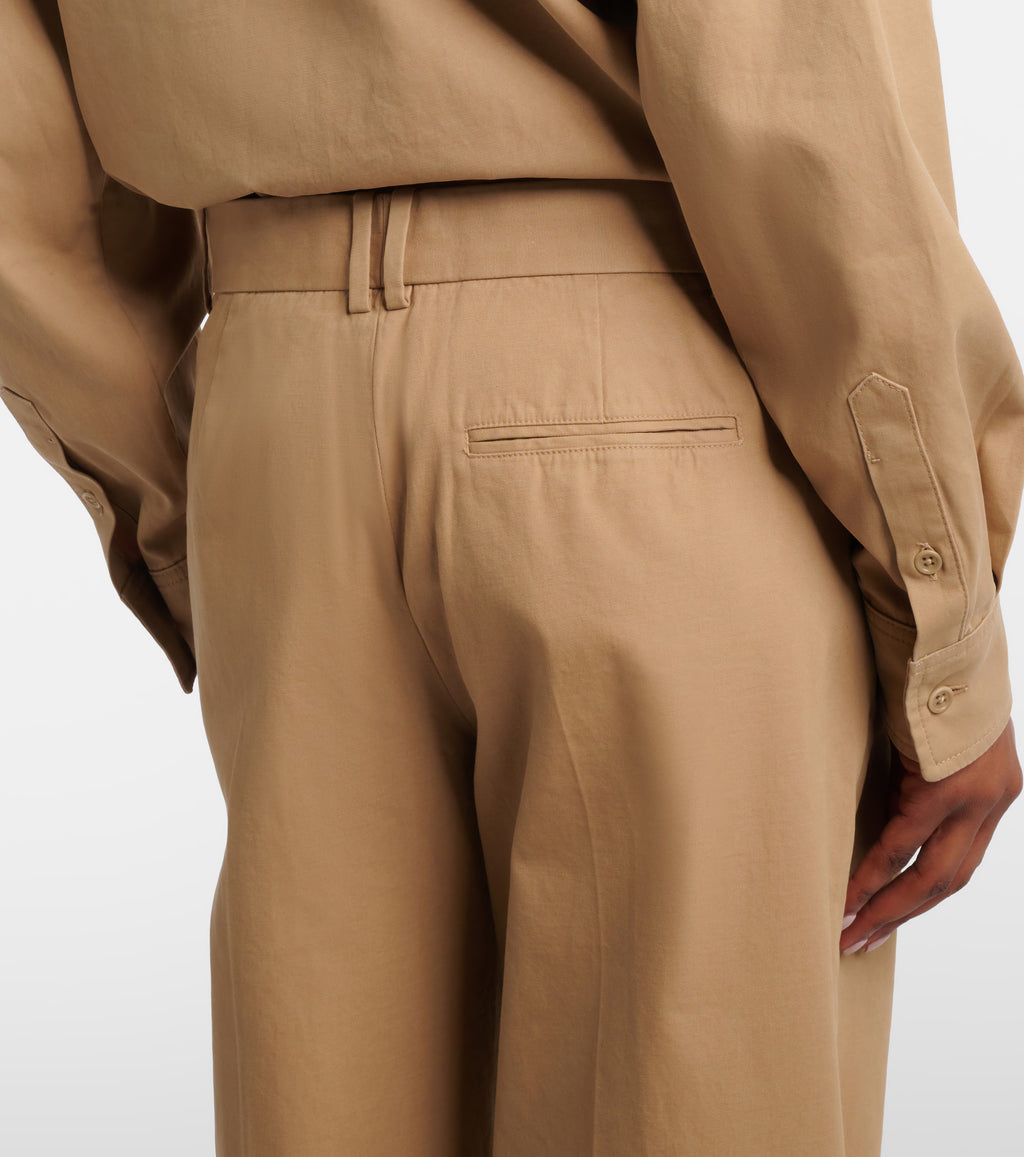 Women's High-Waist Wide-Leg Pleated Trousers